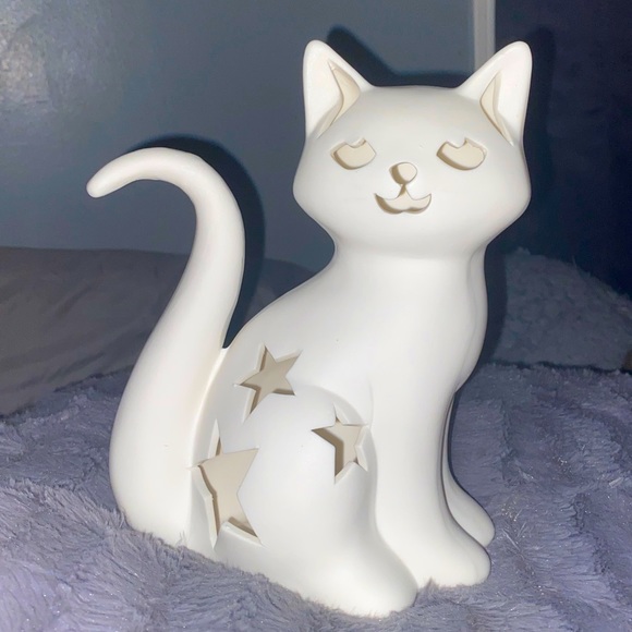 Ceramic led cat lamp - Picture 1 of 9